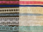 Lot  Vintage 6 Yards Multicoloured Various Delicate Soft Lace 1 4   -1-1 2   width