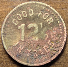 Bisbee  Arizona Az Miners Saloon Good For 12     Trade Token