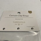 Threshold 7 Pack  1 1 2    Matte Black Curtain Clip Rings