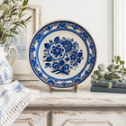 Vintage Delft Blue Handpainted Wall Plate Blauw Delfts Distel Holland 9 5   