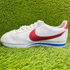 Nike Classic Cortez Womens Size 9 White Red Blue Athletic Leather Shoes Sneakers