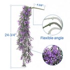 Artificial Hanging Garland Wisteria Vine With Wire Branches Wedding Home Decor