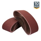 Powertec 3 X 21  Sanding Belt 80 Grit 10pcs Aluminum Oxide Sandpaper 110430