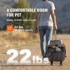 Rolling Pet Carrier With Wheels Airline Approved Cat Dog Travel Bag Grey 22 Lbs