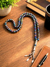 33 Bead Crystal Tasbih Muslim Prayer Beads With Silver Tassel Gift