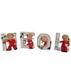 Vintage Lipper   Mann Noel Pixie Kids Candle Holders Christmas 1950s Elf Red