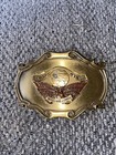 Vtg Usa Harley Davidson Motorcycles Belt Buckle Rain-tree 1978