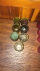 Vintage Green Glass Hobnail Votive Candle Holders Set Of 8