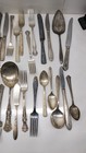 Lot 52 Pc Silverplate Spoons Forks Kni Serving Vintage Flatware Silverware Craft