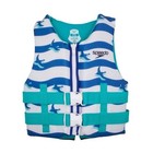 Speedo Nwt Youth Life Jacket Vest Blue white Zipper   Buckle Closure 50-90 Lbs