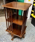 Edwardian Antique Style Mahogany Revolving Bookcase