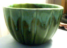Vintage Green Drip Glazed Pottery Flower Planter Pot Dh-37 U s a  5 1 2 x3 1 4 