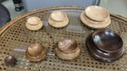 Wooden Sphere Stand With Choice Of Sizes  wood Polished 1 2 3 4 5 6 Inches Base