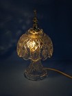 Vintage Pressed Clear Glass Lamp Boudoir Night Light Table Lamp 10 5    Works