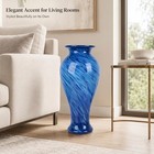 Lccck 20 Tall Blue Glass Vase Hand Blown Large Floor Glass Vase Home Decor