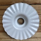 Vtg 20    Green Fluted Porcelain Enamel Industrial Barn Light Shade Gas Station