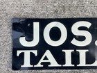 Jos Urban Tailor Gents Clothing Fairfax Washington Embossed Sign Tin Early 1900s
