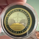 Ireland Dublin Ha penny Bridge Souvenir Coin Token Medallion W  Protective Case