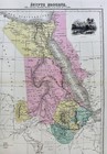 1877 Migeon Atlas Map Egypt Modern Nubia Abyssinia Jerusalem Suez Africa Antique