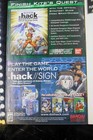 No Game-  hack Quarantine Dot Registration Card  Playstation 2 Ps2 Authen Manual