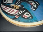 Native American Drum By Clarence A  Wells Northwest Coast Art Raven   Eagle