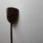 Vintage Porsche Crest Lapel Stick Pin Gold Tone Enamel Car Badge Memorabilia Og