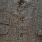 Vintage 1960s Green Tweed Overcoat Size 40 Custom 400 Pittsburgh Herringbone