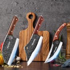 Butcher Knife Set  3pcs Hand Forged Meat Cleaver Kitchen Chef Boning Knives New
