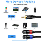 1 Pack 3 5mm Trs To 2 Xlr Cable  3 3 Foot  Unbalanced 1 8 Trs Male To Dual Xlr F