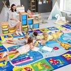 Large Playroom Rug Daycare Kids Rug 7x10 educational And Fun 7 X 10 Feet Blue