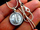 Necklace Pendant Vintage Authentic Silver 1941 Mercury Dime Coin Nice Gift 