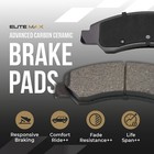 Rear Elite-max Carbon Ceramic Pad For 1995-2014 Vw Jetta Golf Audi A3 A4