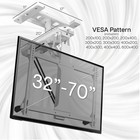 Vivo White Electric Motorized Flip Down Drop Ceiling Tv Mount  32  To 70  Screen