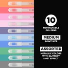 Sakura Gelly Roll Retractable Gel Pens  Stardust Assorted  10 Pack   Colored    