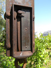 Antique 300 Lb   Iron Steel Brass Hanging Scale With Extra Vintage Hook - Rare