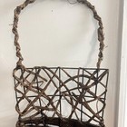 Rustic Woven Vine Wall Basket  Farmhouse Floral Decor
