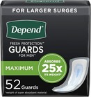 Depend Incontinence Guards incontinence Pads Fr Men bladder Control Pads Maximum