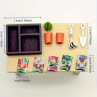 Dollhouse Miniature - 1 12 - 10 Pc Gardening Box  Tools  Seed Pkts -   lot 1263 