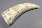 Vintage Faux Resin Whale Tooth Scrimshaw Reproduction  luck To Women 