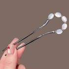 Trendy Metal U-shaped Hair Stick For Women Stylish Crystal Opal Clip Pin