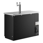 Double Tap Kegerator Beer Dispenser - Black   2  1 2 Keg Capacity