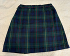 Lands End School Uniform Plaid A-line Skirt Hunter classic Navy Plaid Size 12