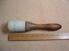 Antique 11  Porcelain Pharmacy Apothecary Wedgwood Laboratory Pestle Wood Handle