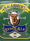 Vintage Macandrew   s Stock Ale Samuel Smith Airedale Dog Metal Beer Serving Tray