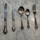 Vtg Plaza New York Hotel Silverplate 5 Pcs Logo Flatware Set - The Oak Room Nyc