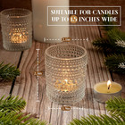 12 Pcs Clear Glass Tea Light Candle Holder  Votive Candle Holders Bulk For Weddi