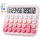  Mechanical Switch Calculator  12 Digit Large Lcd Display  Great For Pink