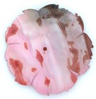 48mm 1 9 10 Inch Carved Carving Natural Flower Pink Dyed Abolone Shell Gem Bead 