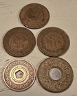 Lot Of 5 Vintage New York City Transit Authority Good For One Fare Token Tokens