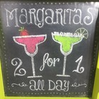 Vintage Lime Green Wooden Margarita Serving Tray  2 For 1 All Day  11  